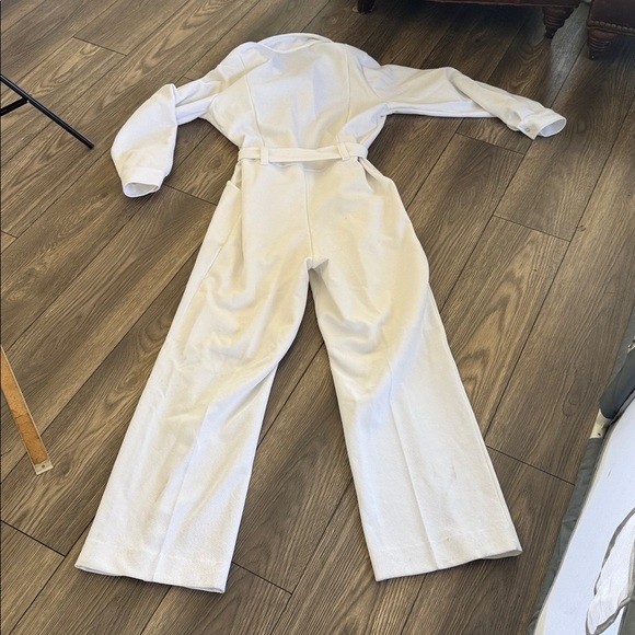 Vintage Levoys White Polyester Jumpsuit, Large - Picture 2 of 12